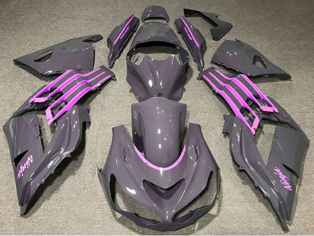 2012-2024 Kawasaki ZX14R ZZR1400 Motorcycle Fairings - Nardo Grey Pink UK Manufacturers
