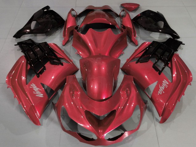 2012-2024 Kawasaki ZX14R ZZR1400 Motorcycle Fairings - Red Black UK Manufacturers