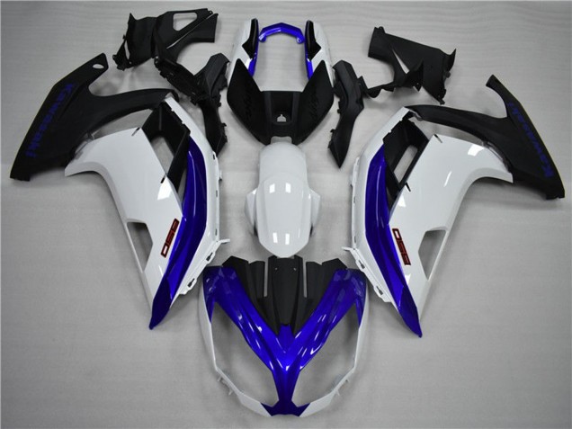 2009-2011 Kawasaki Ninja 650R Motorcycle Fairings - White Blue Matte Black UK Manufacturers