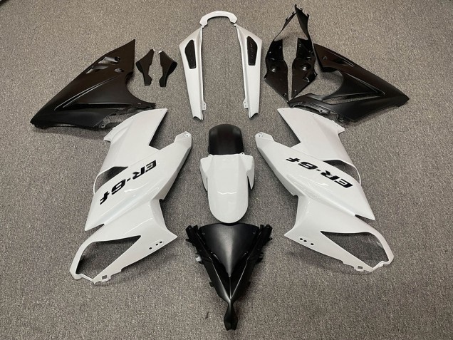 2009-2011 Kawasaki Ninja ER6F Motorcycle Fairings - White Matte Black UK Manufacturers