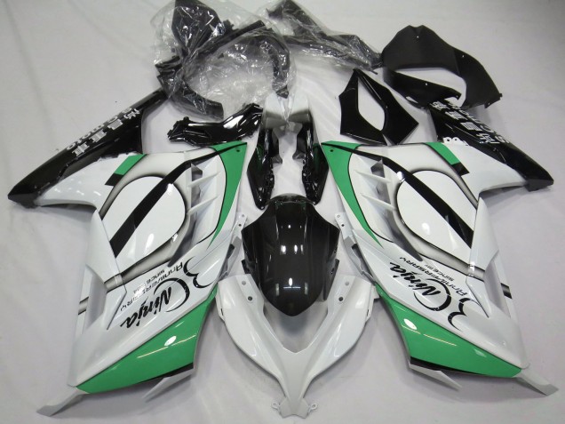 2013-2024 Kawasaki Ninja 300 Motorcycle Fairings - Glossy White Green Black UK Manufacturers
