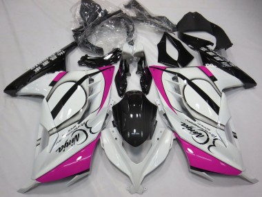 2013-2024 Kawasaki Ninja 300 Motorcycle Fairings - Glossy White Pink Black UK Manufacturers