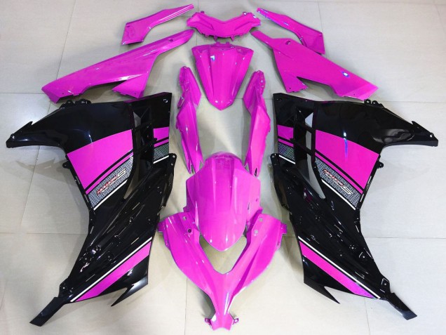 2013-2024 Kawasaki Ninja 300 Motorcycle Fairings - Hot Pink Black UK Manufacturers