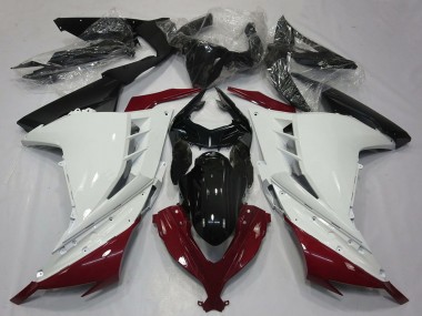 2013-2024 Kawasaki Ninja 300 Motorcycle Fairings - White Maroon Red Black UK Manufacturers