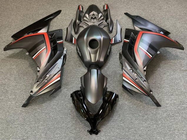 2013-2024 Kawasaki Ninja 300 Motorcycle Fairings - Matte Black Red UK Manufacturers