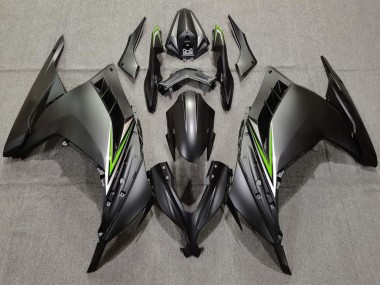 2013-2024 Kawasaki Ninja 300 Motorcycle Fairings - Matte Black Green UK Manufacturers