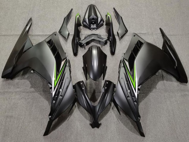 2013-2024 Kawasaki Ninja 300 Motorcycle Fairings - Matte Black Green UK Manufacturers