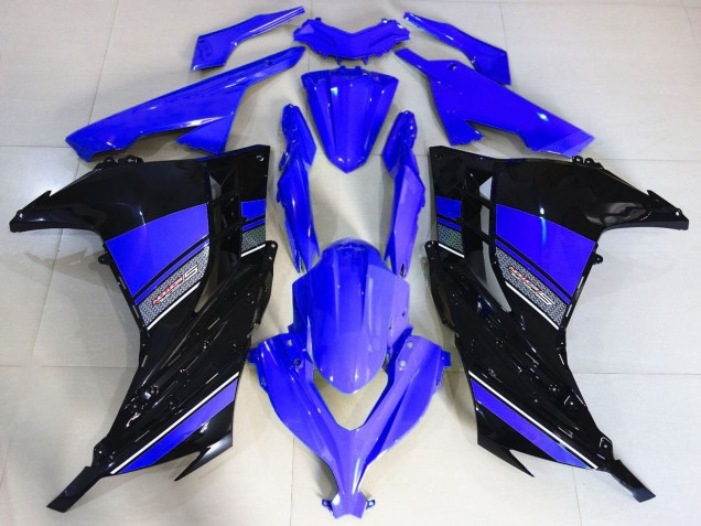 2013-2024 Kawasaki Ninja 300 Motorcycle Fairings - Blue Black UK Manufacturers