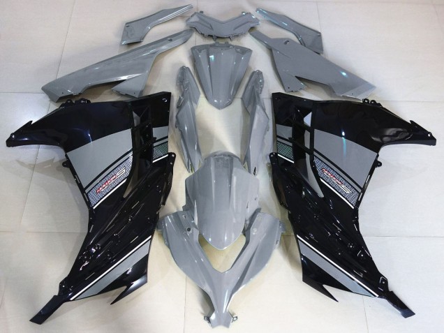 2013-2024 Kawasaki Ninja 300 Motorcycle Fairings - Nardo Grey Black UK Manufacturers