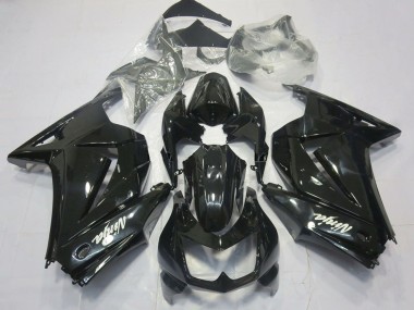 2008-2012 Kawasaki Ninja 250 Motorcycle Fairings - Glossy Black White Ninja UK Manufacturers