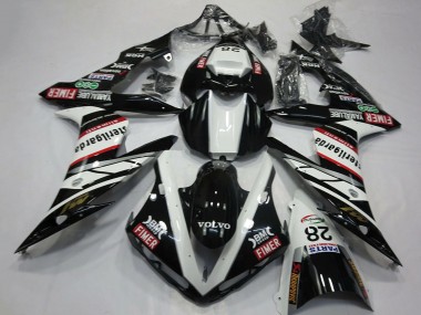 2004-2006 Yamaha R1 Motorcycle Fairings - White Black Volvo Fimer Yamalube Sterilgarda 28 UK Manufacturers