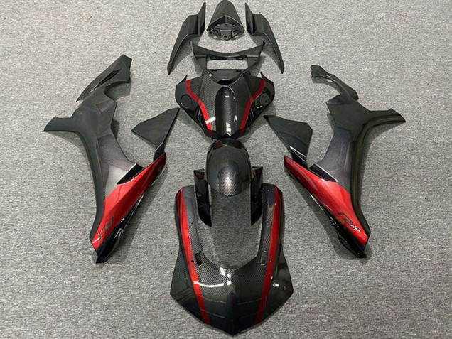 2015-2019 Yamaha R1 Motorcycle Fairings - Carbon Fiber Style Red UK Manufacturers