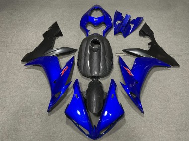 2004-2006 Yamaha R1 Motorcycle Fairings - Carbon Fiber Style Blue UK Manufacturers