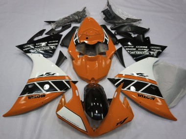 2012-2014 Yamaha R1 Motorcycle Fairings - Orange White Glossy Black UK Manufacturers
