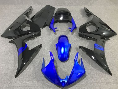 2003-2004 Yamaha R6 Motorcycle Fairings - Blue Glossy Black UK Manufacturers