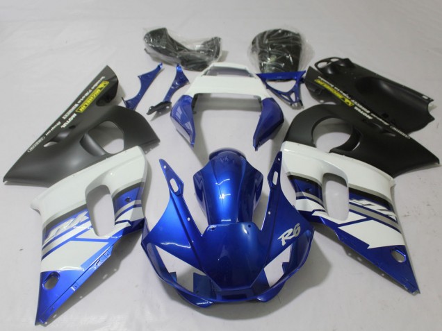 1998-2002 Yamaha R6 Motorcycle Fairings - White Blue Matte Black Yellow UK Manufacturers