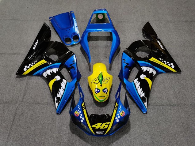 1998-2002 Yamaha R6 Motorcycle Fairings - Blue Yellow Black Shark 46 UK Manufacturers