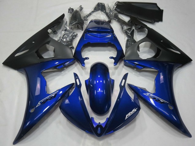 2005 Yamaha R6 Motorcycle Fairings - Dark Blue Matte Black UK Manufacturers