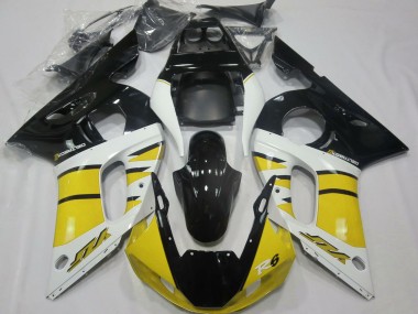 1998-2002 Yamaha R6 Motorcycle Fairings - Yellow White Glossy Black UK Manufacturers