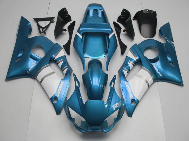 1998-2002 Yamaha R6 Motorcycle Fairings - Blue White Silver UK Manufacturers