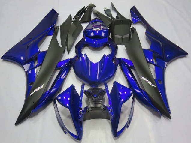 2006-2007 Yamaha R6 Motorcycle Fairings - Blue Matte Black UK Manufacturers