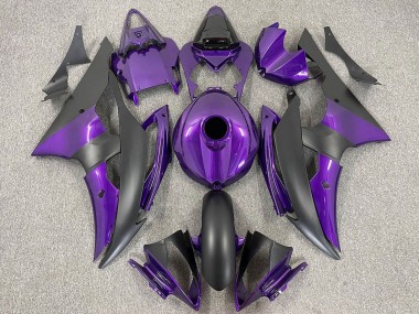 2008-2016 Yamaha R6 Motorcycle Fairings - Purple Matte Black UK Manufacturers