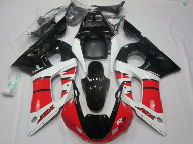 1998-2002 Yamaha R6 Motorcycle Fairings - White Red Glossy Black UK Manufacturers