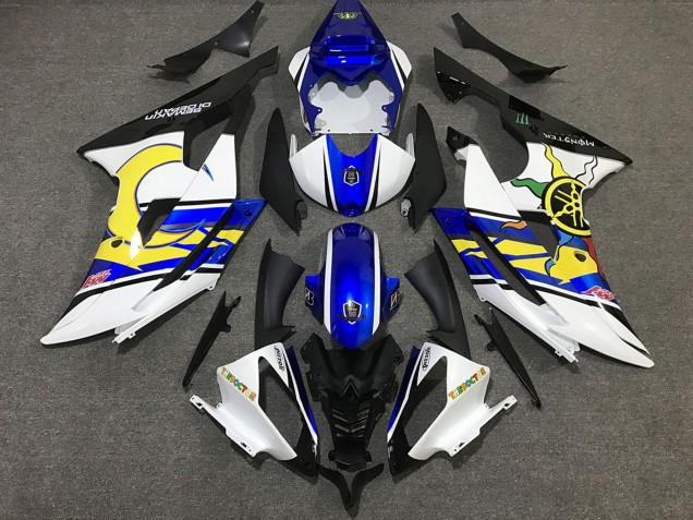2008-2016 Yamaha R6 Motorcycle Fairing - White Blue Black Yellow UK Manufacturers