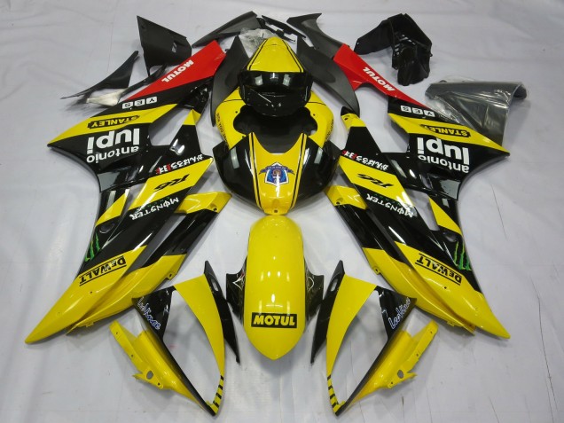 2006-2007 Yamaha R6 Motorcycle Fairings - Yellow Black Red Motul Monster UK Manufacturers