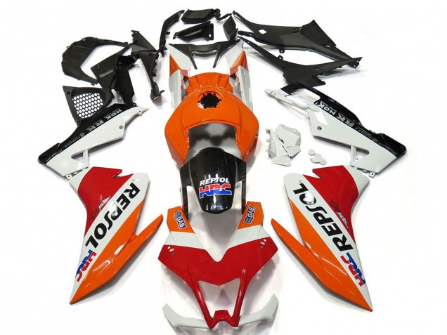 2012-2018 Aprilia RS4 125 Motorcycle Fairings - Orange White Red Glossy Black Repsol UK Manufacturers