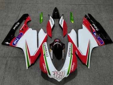 2015-2020 Ducati 959 1299 Motorcycle Fairings - White Red Green Glossy Black Generali Tim 69 UK Manufacturers