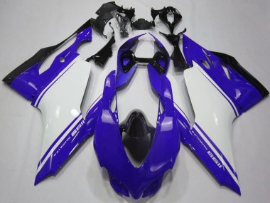 2011-2014 Ducati 1199 Motorcycle Fairings - Glossy Blue White Black UK Manufacturers