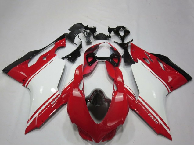 2011-2014 Ducati 1199 Motorcycle Fairings - White Red Black OEM Style UK Manufacturers