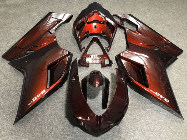 2007-2014 Ducati 848 Motorcycle Fairings - Red UK Manufacturers