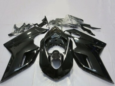 2007-2014 Ducati 848 1098 1198 Motorcycle Fairings - Glossy Black UK Manufacturers