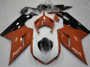 2007-2014 Ducati 1098 Motorcycle Fairings - Brown White Glossy Black UK Manufacturers