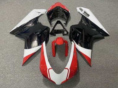 2007-2014 Ducati 848 1098 1198 Motorcycle Fairings - White Red Glossy Black UK Manufacturers