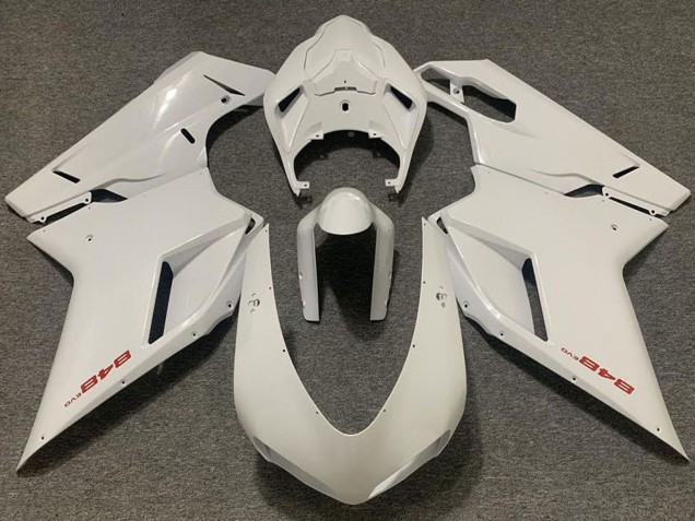 2007-2014 Ducati 848 Motorcycle Fairing - Pearl White UK Manufacturers
