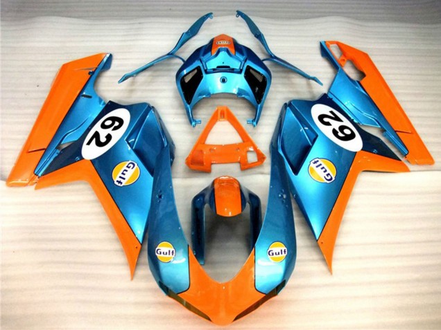 2007-2014 Ducati 848 1098 1198 Motorcycle Fairings - Orange Blue Gulf 62 UK Manufacturers
