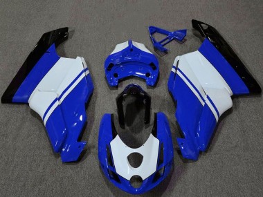 2003-2004 Ducati 749 999 Motorcycle Fairings - White Blue Glossy Black UK Manufacturers