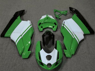 2003-2004 Ducati 749 999 Motorcycle Fairings - White Green Glossy Black UK Manufacturers