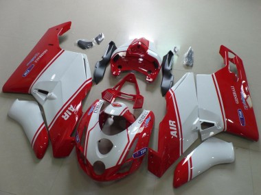 2003-2004 Ducati 749 999 Motorcycle Fairings - White Red Air Generali Tim UK Manufacturers