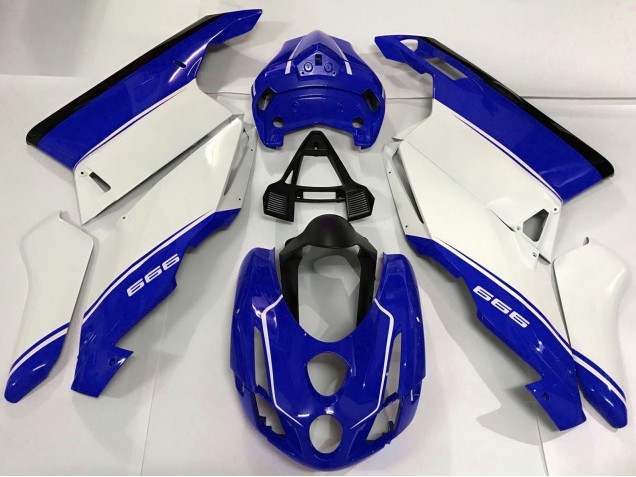 2003-2004 Ducati 999 Motorcycle Fairings - White Blue Black UK Manufacturers