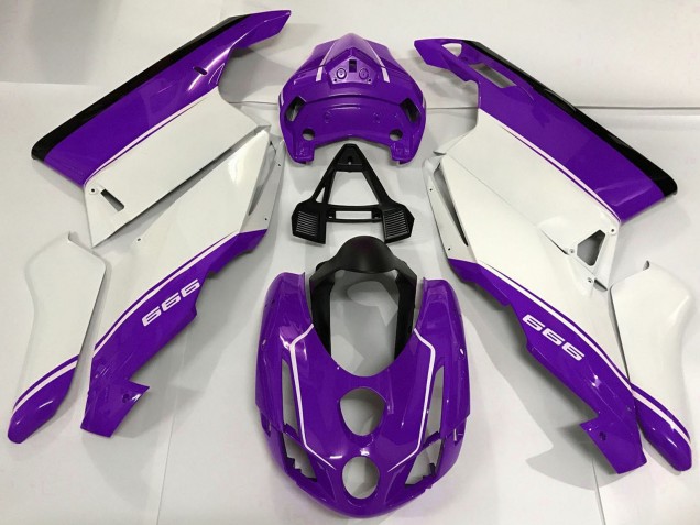 2003-2004 Ducati 999 Motorcycle Fairings - White Purple Black UK Manufacturers