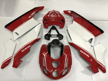 2003-2004 Ducati 999 Motorcycle Fairings - White Red Black UK Manufacturers