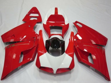 1993-2005 Ducati 916 Motorcycle Fairings - Red White Glossy Black Performance UK Manufacturers