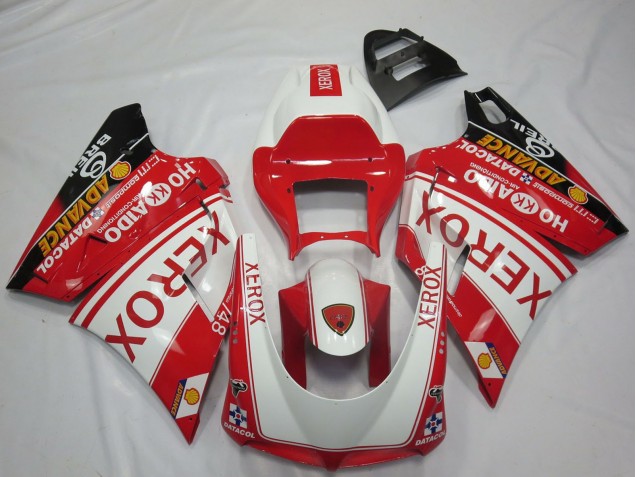 1993-2005 Ducati 748 916 996 998 Motorcycle Fairings - White Red Glossy Black Xerox UK Manufacturers