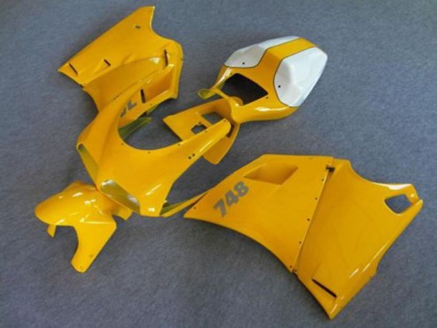 1993-2005 Ducati 748 Motorcycle Fairings - White Yellow UK Manufacturers