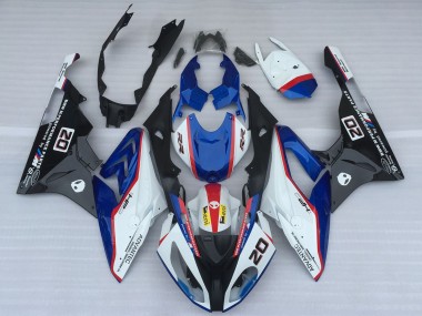 2017-2018 BMW S1000RR Motorcycle Fairings - White Blue Red Glossy Black OEM Style UK Manufacturers