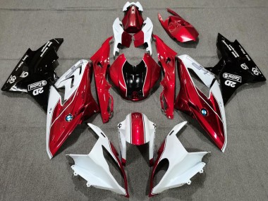 2017-2018 BMW S1000RR Motorcycle Fairings - White Red Glossy Black UK Manufacturers